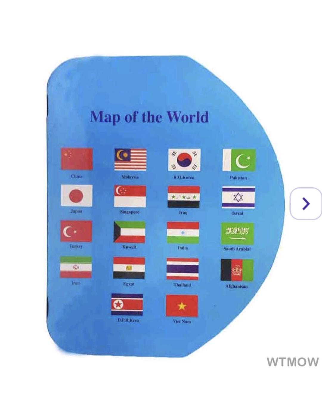 Map of the world national flag